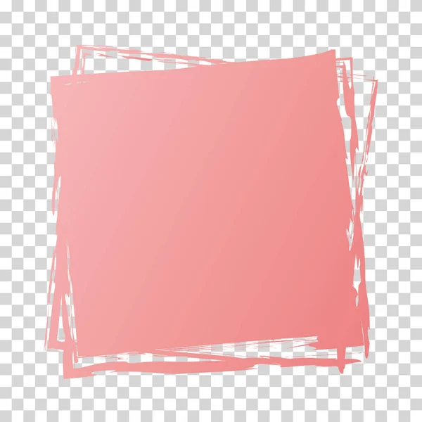 Vector Brush Painted Red Colored Banner Illustration Transparent Background — ストックベクタ