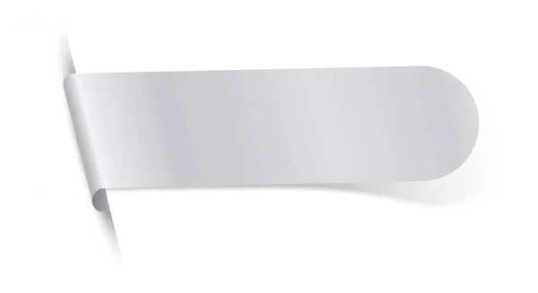 Simple Vector Illustration Silver Colored Label Bookmark Banner White Background — Stockvector