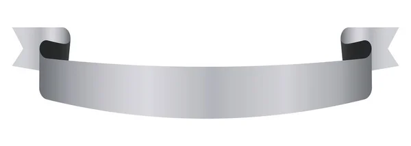 ベクトルデザイン要素 白を基調としたシルバーカラーのヴィンテージリボンバナーラベル — ストックベクタ