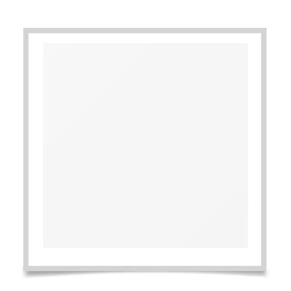 Vector Illustration White Photo Frame White Background — Vettoriale Stock