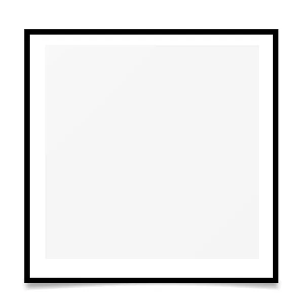 Vector Illustration Black Photo Frame White Background — Vettoriale Stock