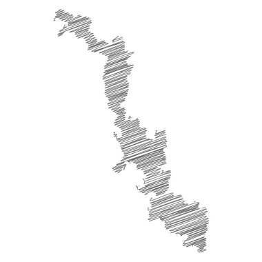 Pridnestrovian Moldova Cumhuriyeti 'nin karalama haritasının vektör çizimi