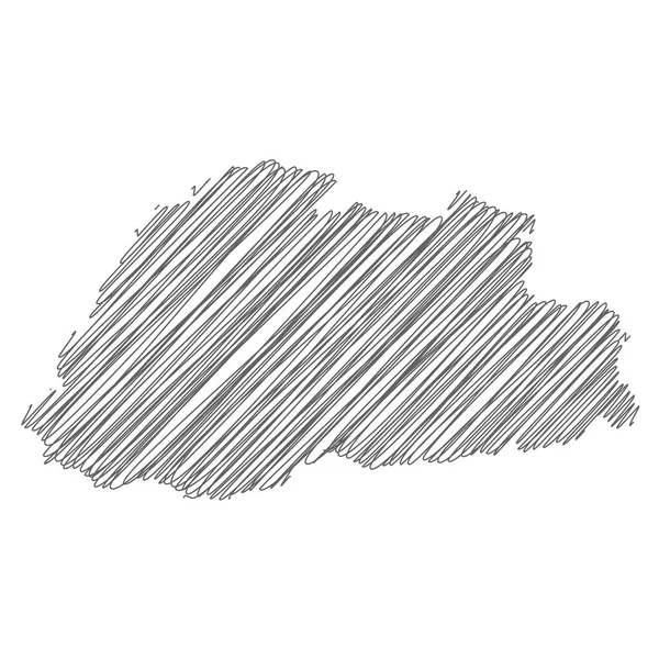 Bhutan 'ın karalama haritasının vektör çizimi