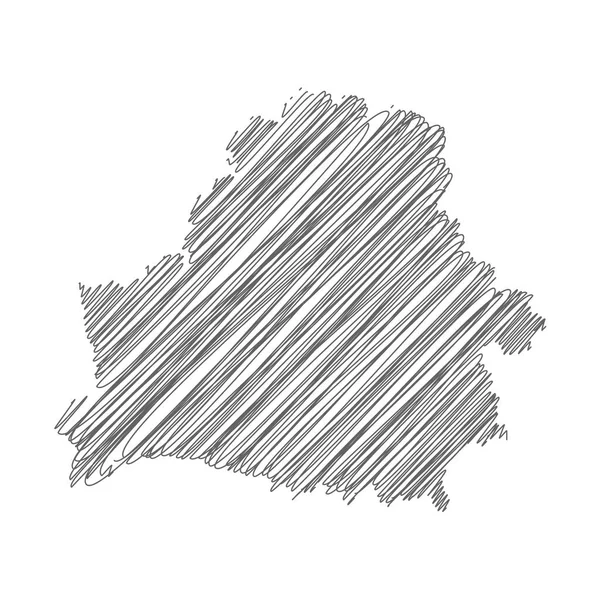Vector Illustration Scribble Drawing Map Belarus — Stockvektor