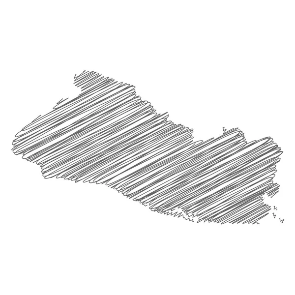 El Salvador 'un karalama haritasının vektör çizimi