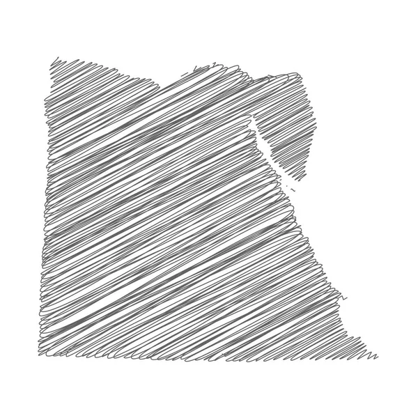 Mısır 'ın karalama haritasının vektör çizimi