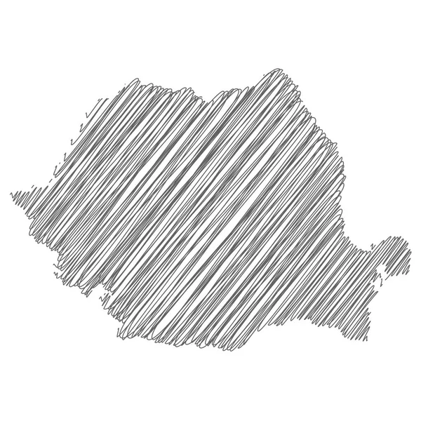 罗马尼亚绘图图的矢量图解 — 图库矢量图片