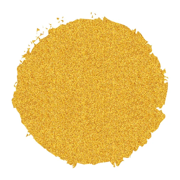 Χρυσό Χρωματιστό Διάνυσμα Στρογγυλό Πινέλο Ζωγραφισμένο Πλαίσιο Λάβαρο Λευκό Φόντο — Διανυσματικό Αρχείο