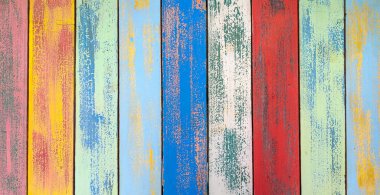 Renkli ahşap kalasların dokusu