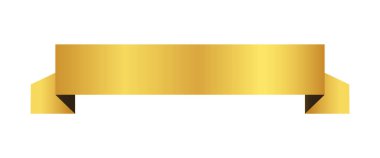 vektör tasarım ögesi - beyaz arkaplanda altın renkli vintage bayrak etiketi