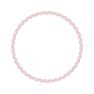 yuvarlak vektör çerçevesi - beyaz arkaplanda kırmızı renkli daire pankartı