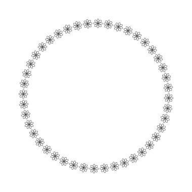 yuvarlak vektör çerçevesi - beyaz arkaplanda daire pankartı