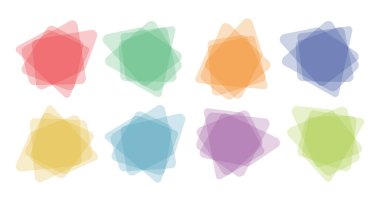 Beyaz arkaplanda basit suluboya pankartları - vektör tasarım ögeleri