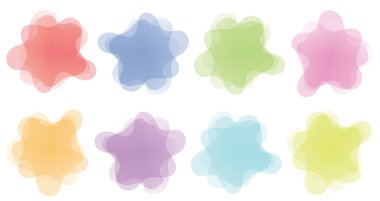 Beyaz arkaplanda basit suluboya pankartları - vektör tasarım ögeleri