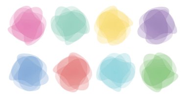 Beyaz arkaplanda basit suluboya pankartları - vektör tasarım ögeleri