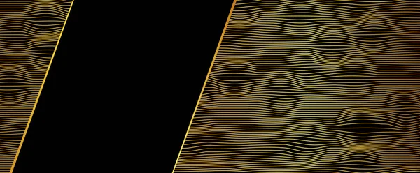 Φόντο Αφηρημένη Χρυσό Χρώμα Διανυσματικά Κύματα Μοτίβο Γραμμές Σχεδίαση Εικονογράφηση — Διανυσματικό Αρχείο