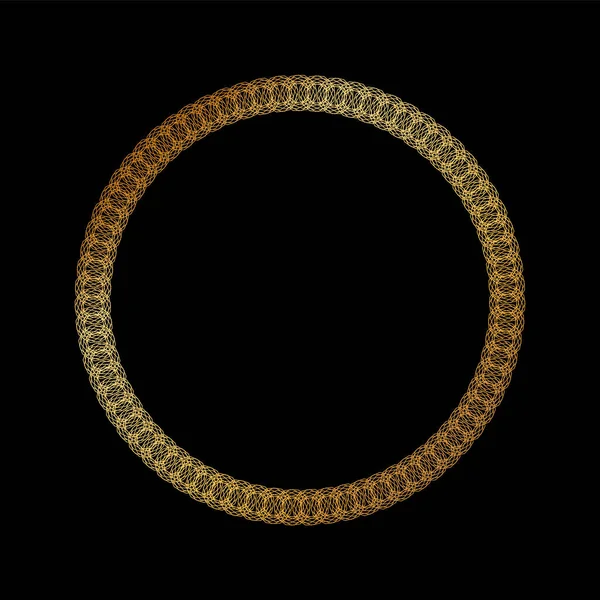 Cadre Vectoriel Rond Bannière Cercle Couleur Sur Fond Noir — Image vectorielle