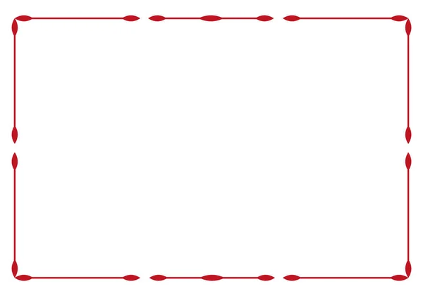 Vektor Illustration Von Rotem Rahmenbanner Auf Weißem Hintergrund — Stockvektor