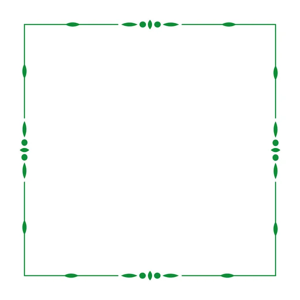 Vektor Illustration Von Grünen Rahmen Banner Auf Weißem Hintergrund — Stockvektor