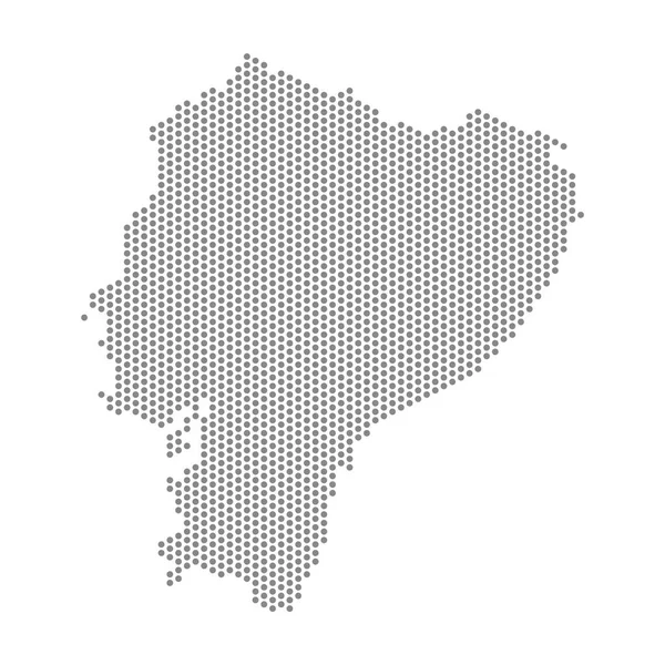 エクアドルの点線地図のベクトル図 — ストックベクタ