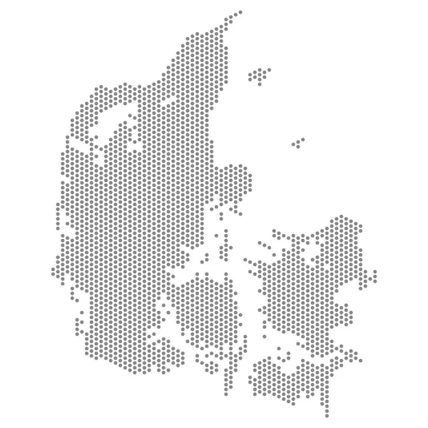 Illustration Vectorielle Carte Pointillés Danemark — Image vectorielle