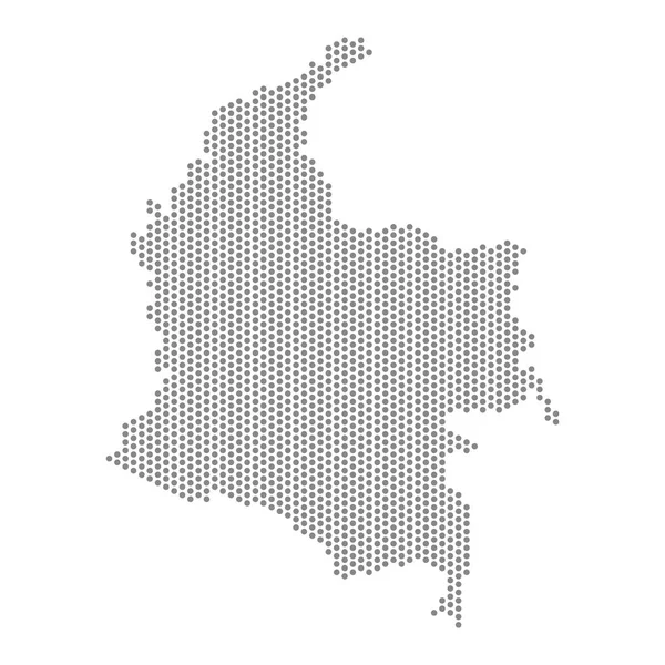 コロンビアの点線地図のベクトル図 — ストックベクタ