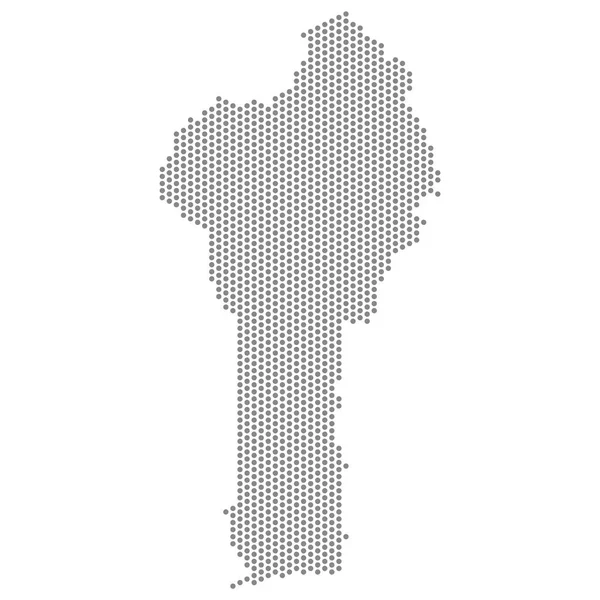 Векторная Иллюстрация Пунктирной Карты Бенина — стоковый вектор