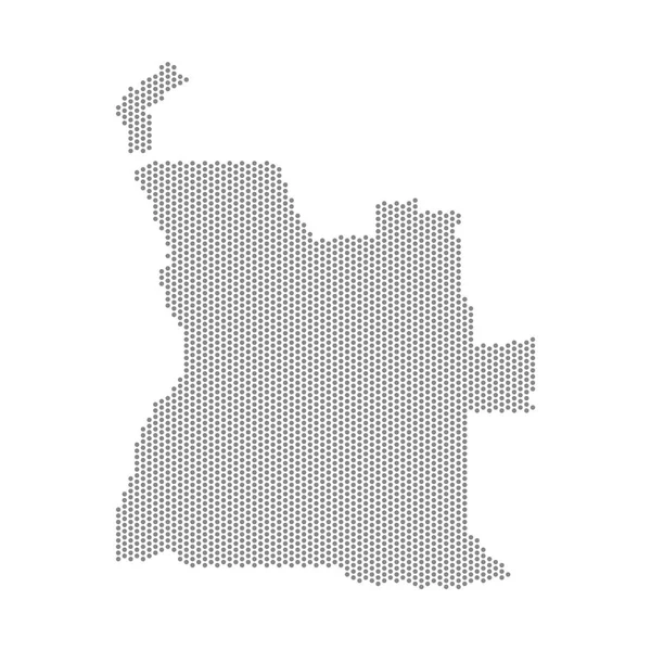 アンゴラの点線地図のベクトル図 — ストックベクタ