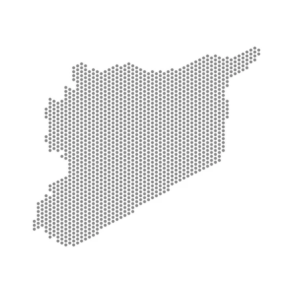 Suriye 'nin noktalı haritasının vektör çizimi