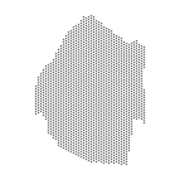 Illustration Vectorielle Carte Pointillés Eswatini — Image vectorielle