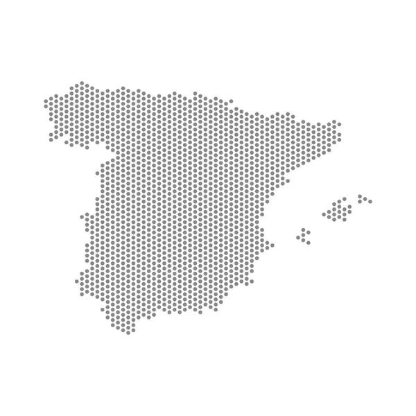 スペインの点線の地図のベクトル図 — ストックベクタ