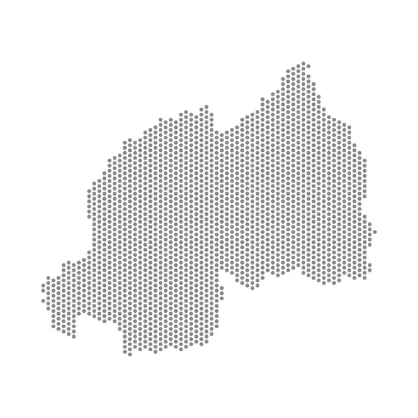 ルワンダの点線地図のベクトル図 — ストックベクタ