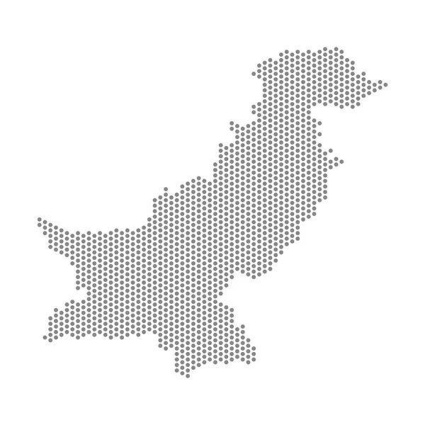 Vektorillustration Der Punktierten Karte Von Pakistan — Stockvektor