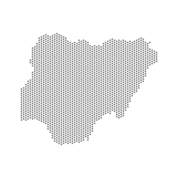 ナイジェリアの点線地図のベクトル図 — ストックベクタ