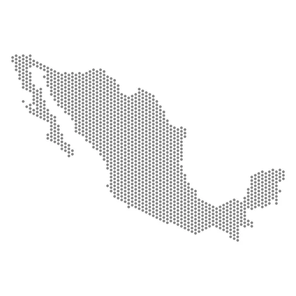Ilustrasi Vektor Dari Peta Bertitik Dari Meksiko - Stok Vektor