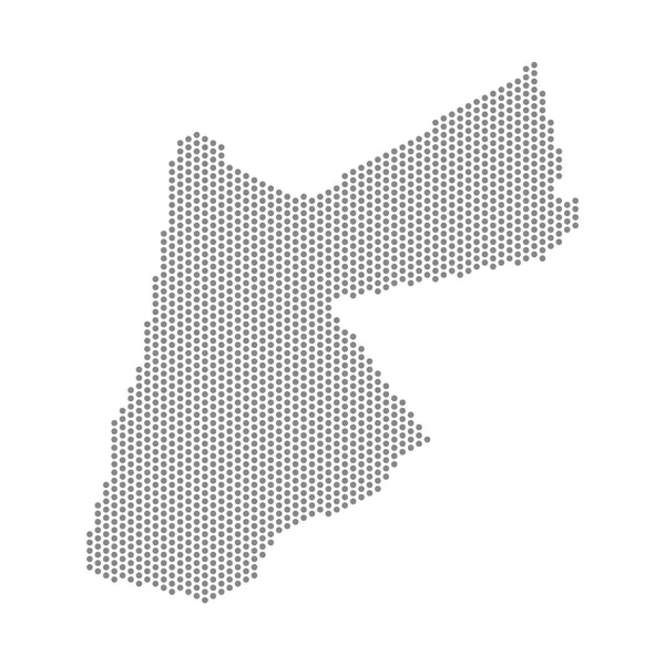 ヨルダンの点線地図のベクトル図 — ストックベクタ