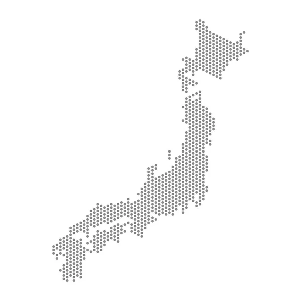 Διανυσματική Απεικόνιση Του Διάστικτου Χάρτη Της Ιαπωνίας — Διανυσματικό Αρχείο