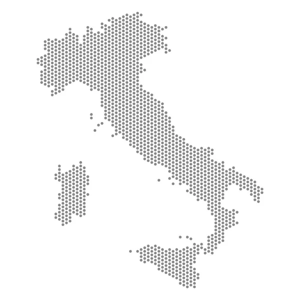 Vectorillustratie Van Gestippelde Kaart Van Italië — Stockvector