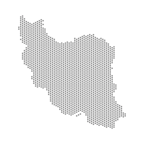 Illustration Vectorielle Carte Pointillés Iran — Image vectorielle
