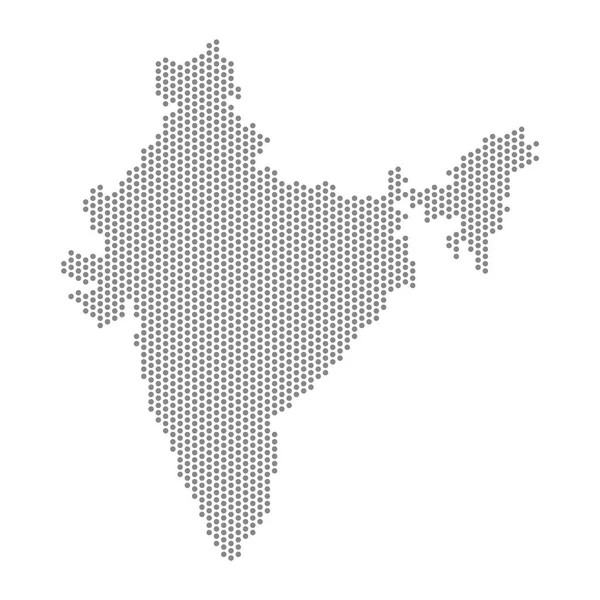 Векторная Иллюстрация Пунктирной Карты Индии — стоковый вектор