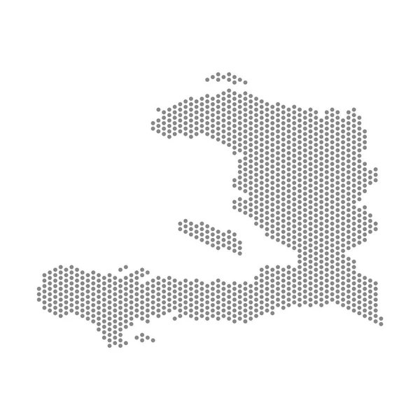 Haiti 'nin noktalı haritasının vektör çizimi