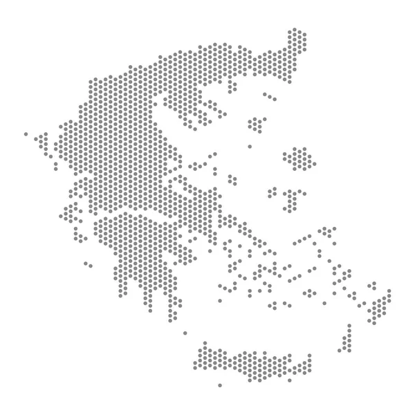 Yunanistan 'ın noktalı haritasının vektör çizimi