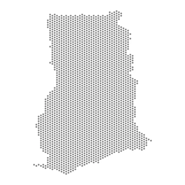 Gana 'nın noktalı haritasının vektör çizimi