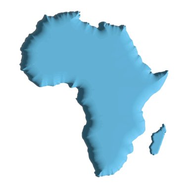 3B Afrika haritasının vektör çizimi