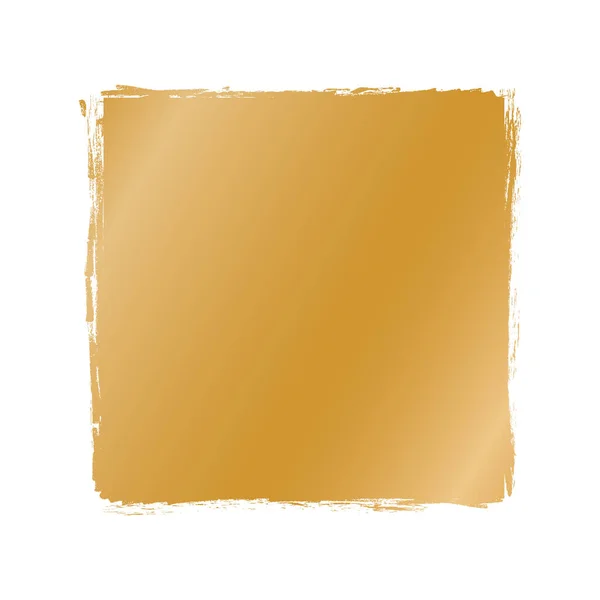 Escova Vetorial Pintado Ouro Colorido Banner Ilustração Fundo Branco — Vetor de Stock
