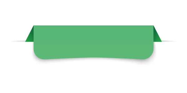 Illustrazione Vettoriale Del Banner Con Etichetta Colore Verde Sfondo Bianco — Vettoriale Stock