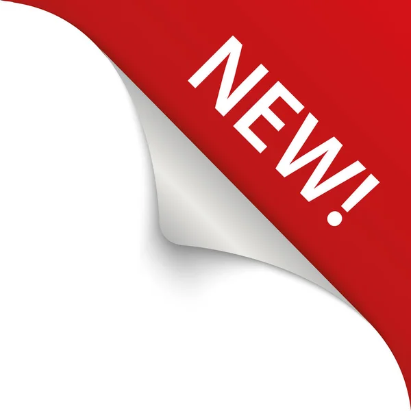 Nouveau Illustration Vectorielle Bannière Angle Rouge Sur Fond Blanc — Image vectorielle