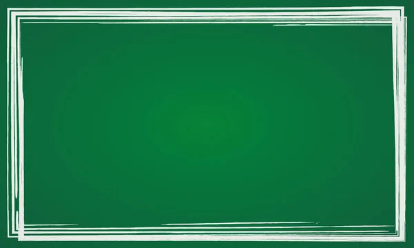 Weiß Gefärbte Vektor Pinsel Gemalt Stempel Banner Rahmen Auf Grünem — Stockvektor