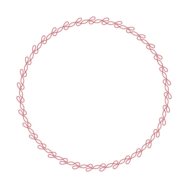 Cadre Vectoriel Rond Bannière Cercle Couleur Rouge Sur Fond Blanc — Image vectorielle