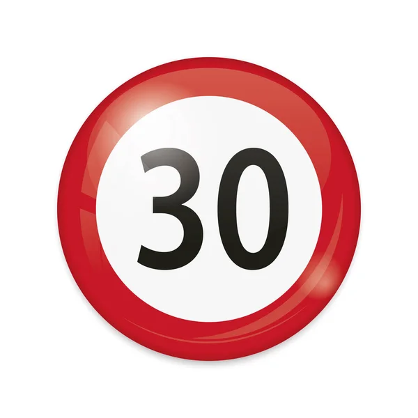 Vector Illustration Speed Limit Traffic Signs Isolated White Background — Stock Vector